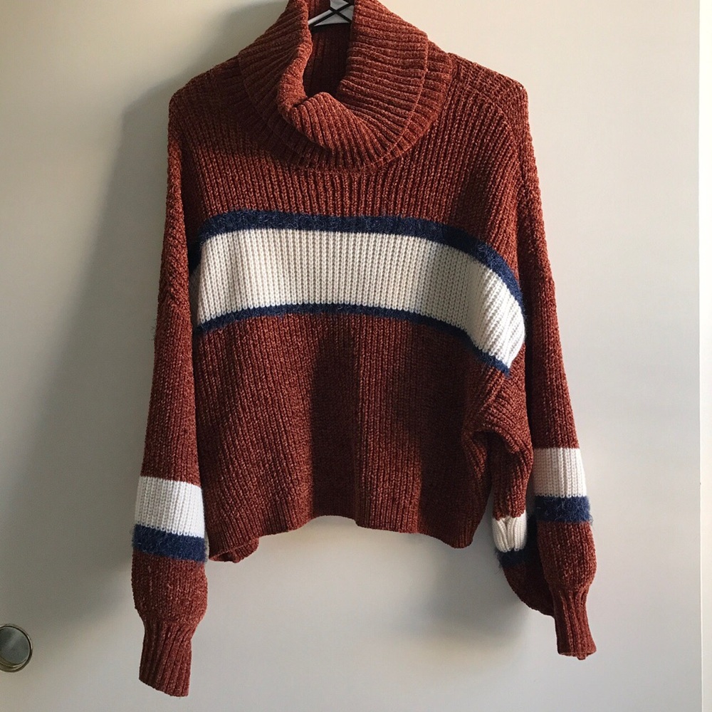 MM by My Michelle Burnt Orange Turtle Neck Sweater